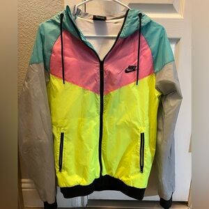 Nike Neon Multicolor Windbreaker Jacket